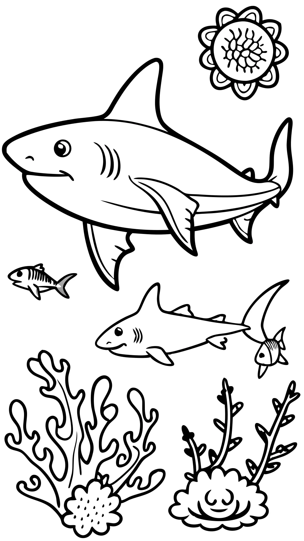 coloring pages sharks printable